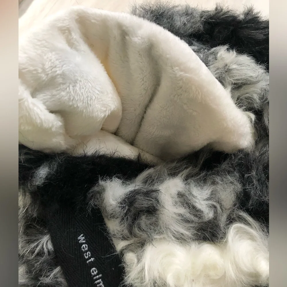 NWT West Elm Faux Fur Shearling Throw Blanket